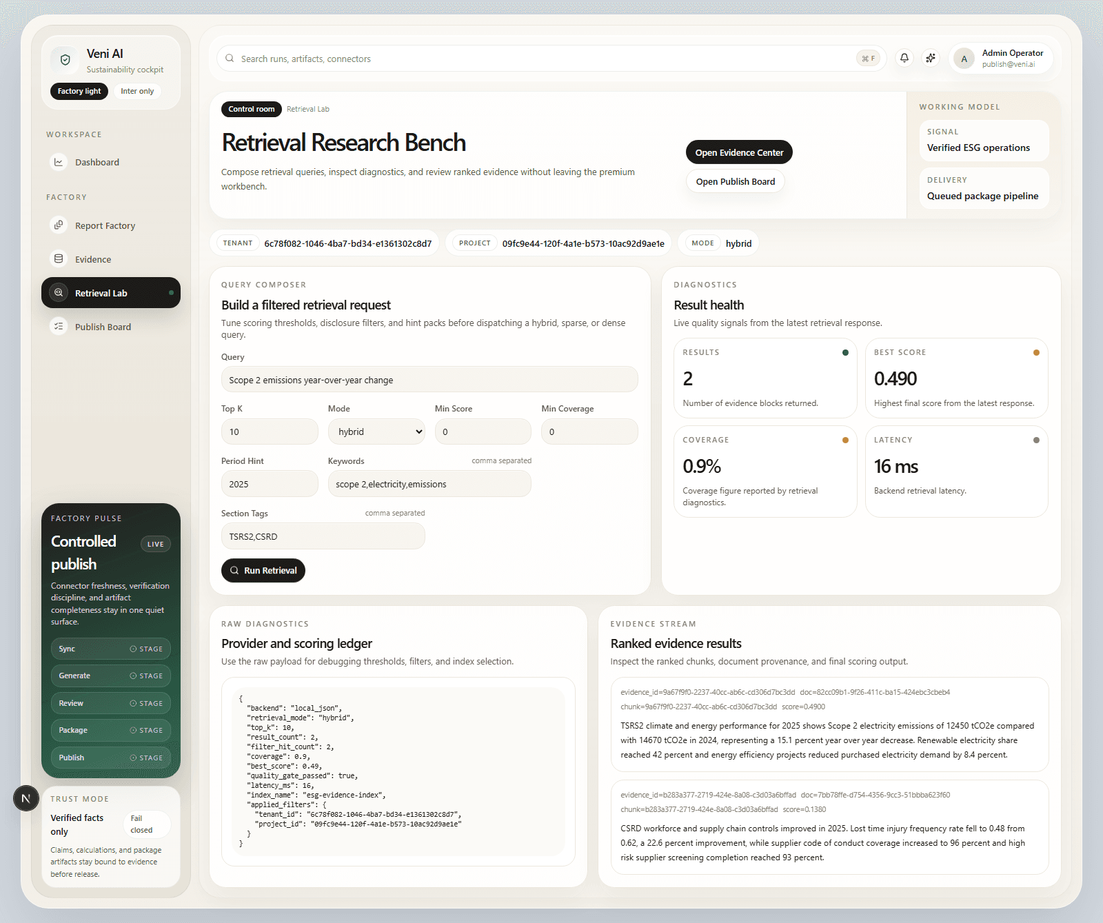 Retrieval lab ekran görüntüsü