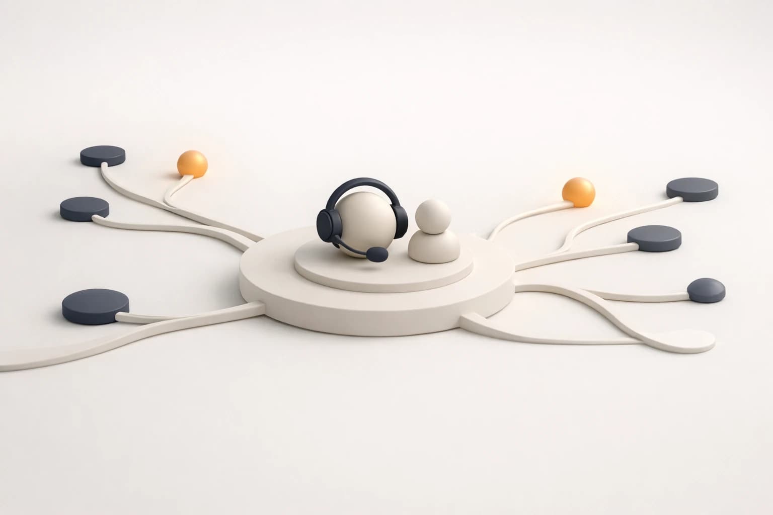 Abstrakt bakgrunn som illustrerer AI-helpdeskautomatisering