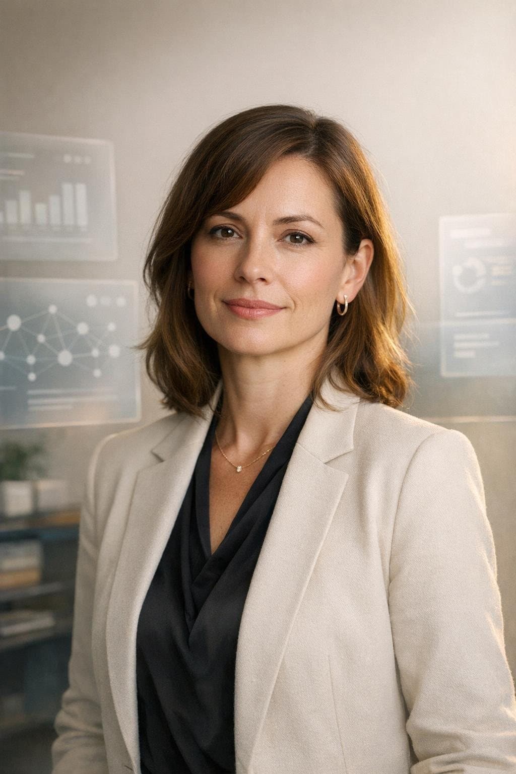 Porträtt av redaktionell rådgivare med lager av planeringskort