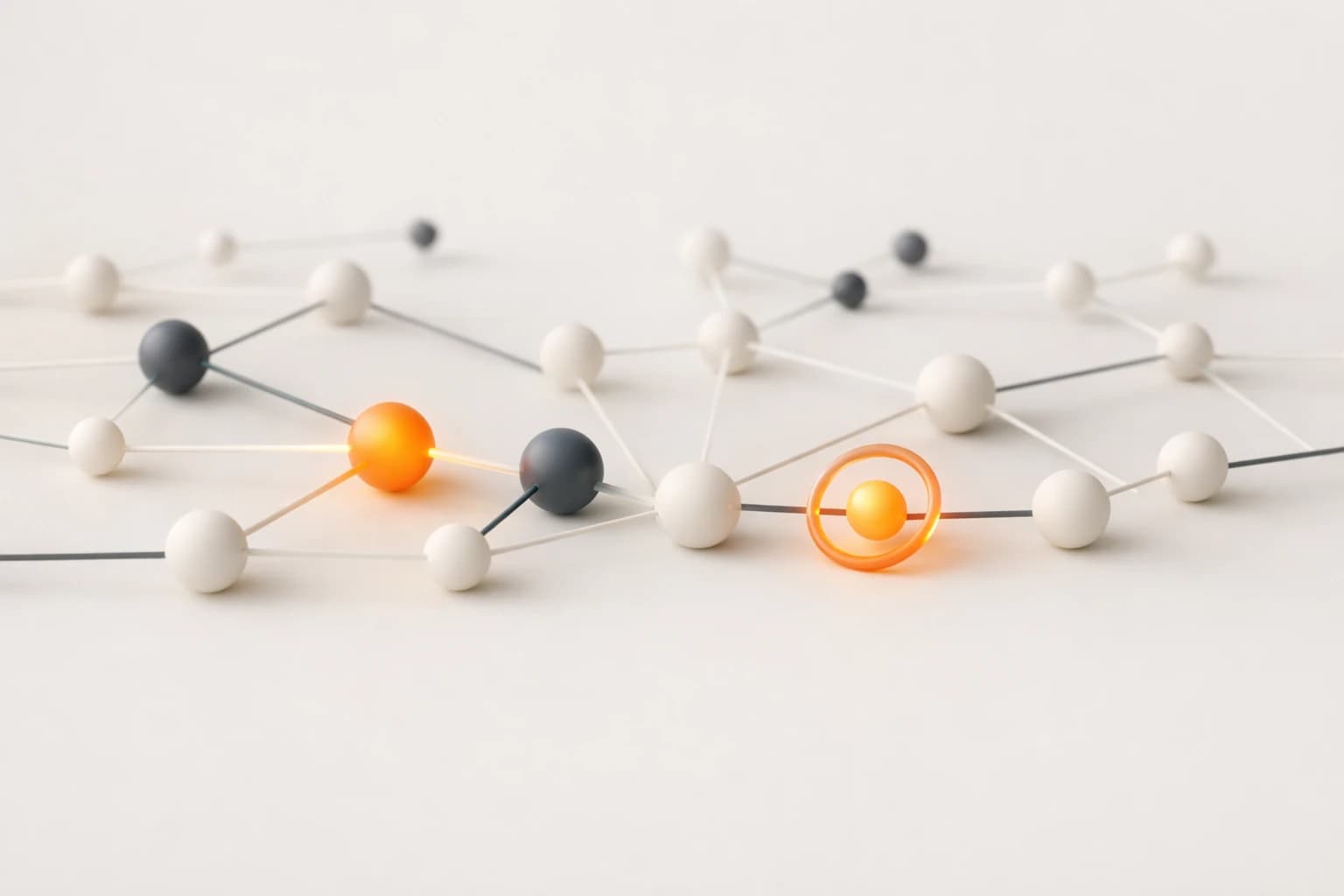 CRM 데이터 보강을 표현한 추상적 배경