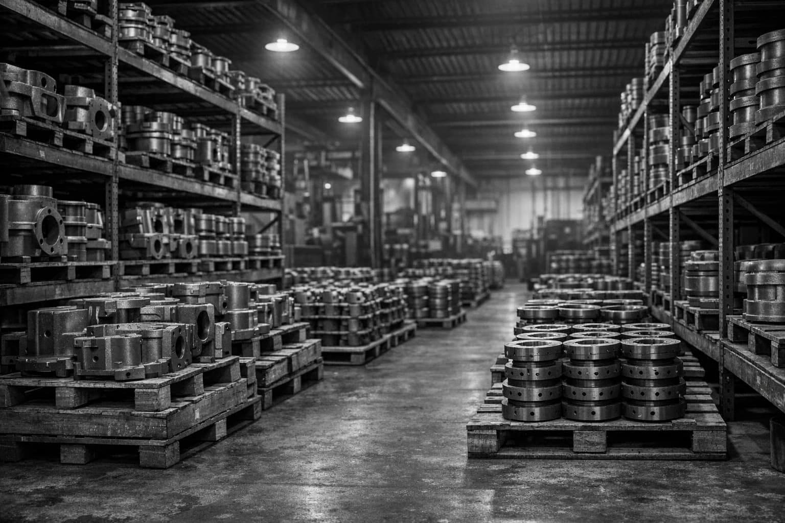 Cadena de suministro de fundición de metal y inventario de piezas