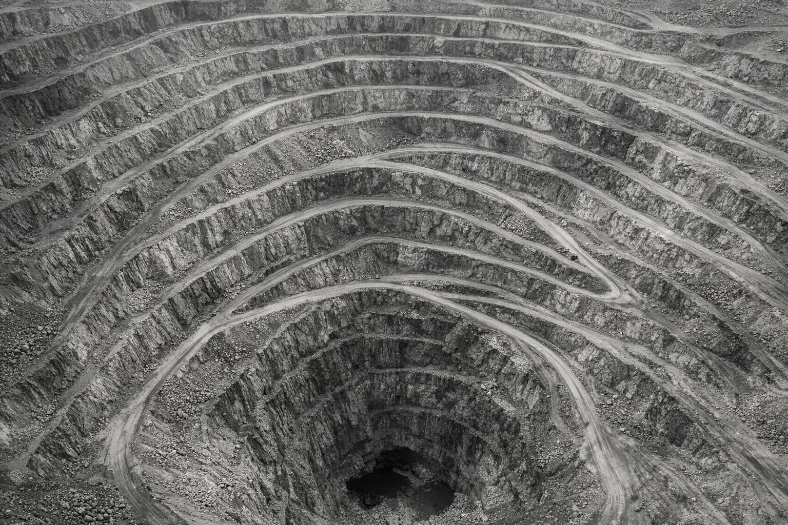 Terrasserat dagbrottlandskap