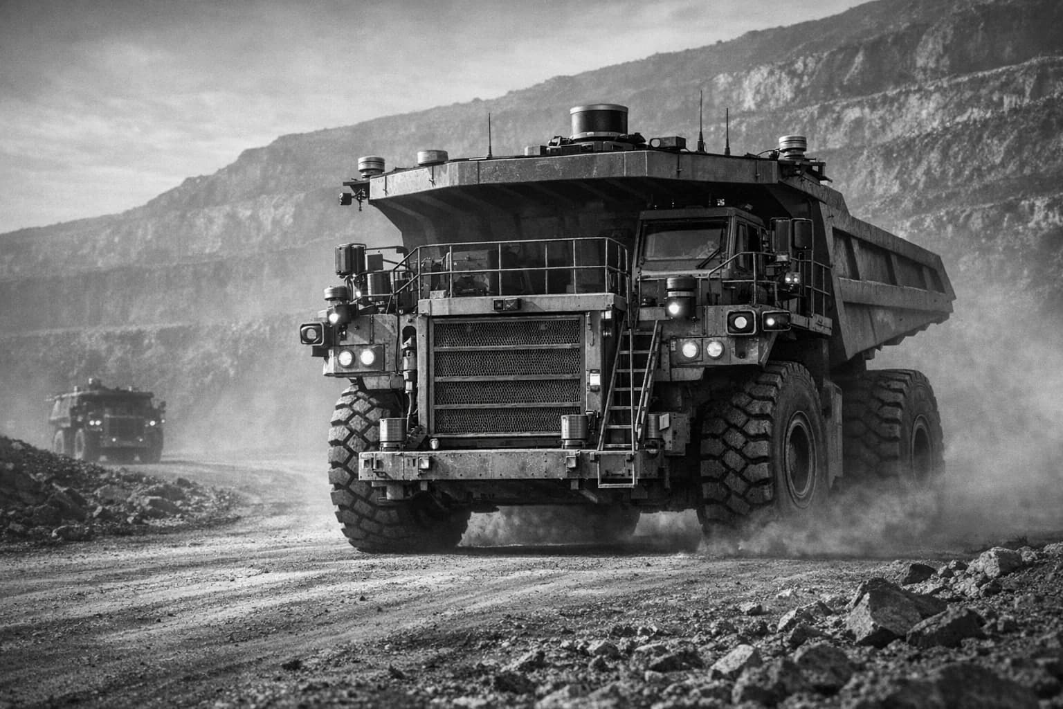 Autonom gruvtruck och sensorutrustad gruvmiljö