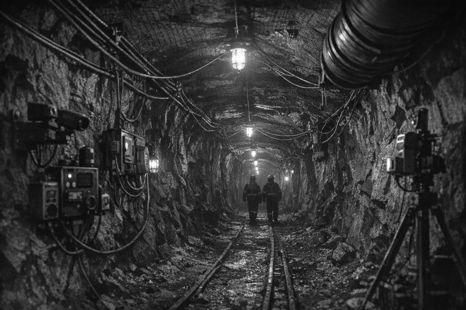 Säkerhets- och övervakningsmiljö i underjordisk gruva