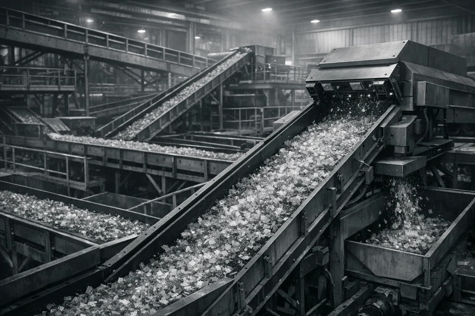 Просунута лінія сортування та переробки пластику