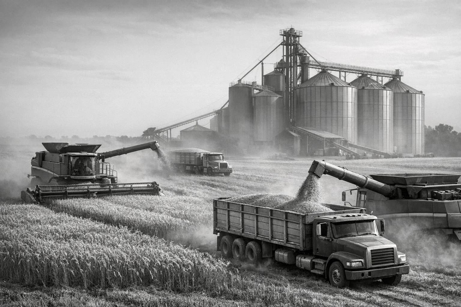 Waardeketen van tarwe van veld tot opslag