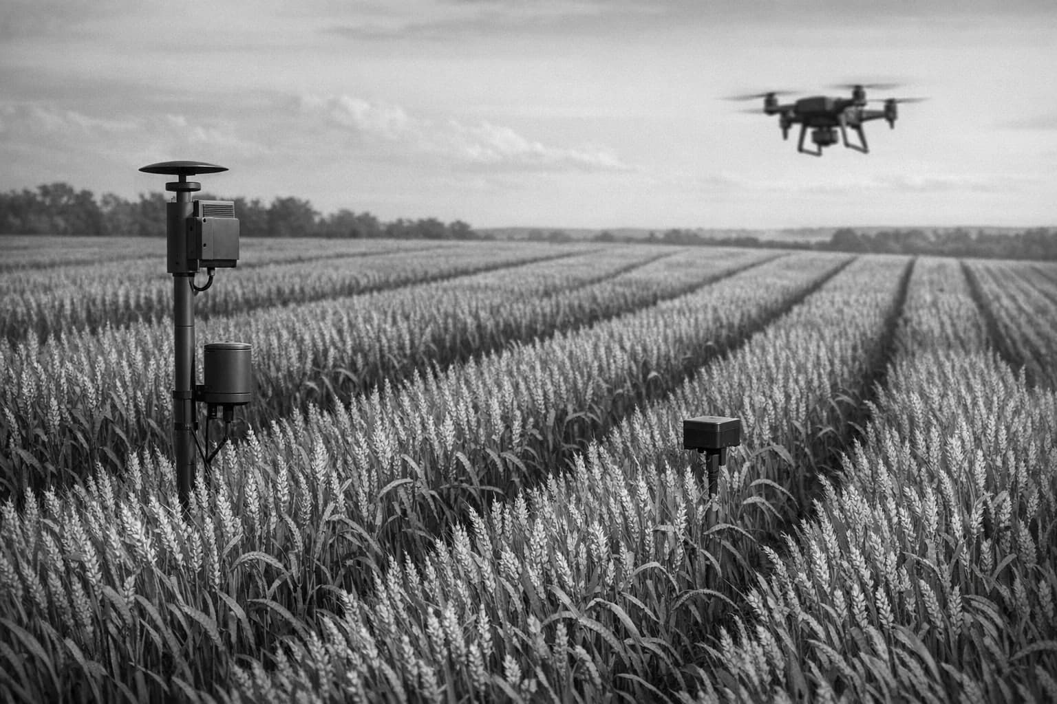 Precisielandbouwinfrastructuur in tarwevelden