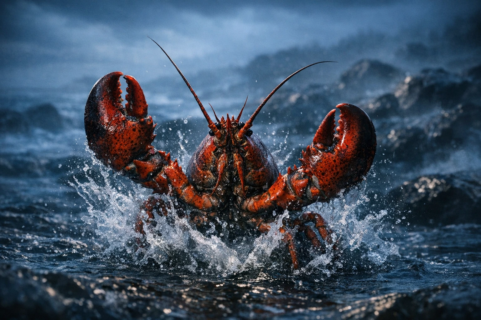 Realistic cinematic lobster representing OpenClaw autonomous AI agents