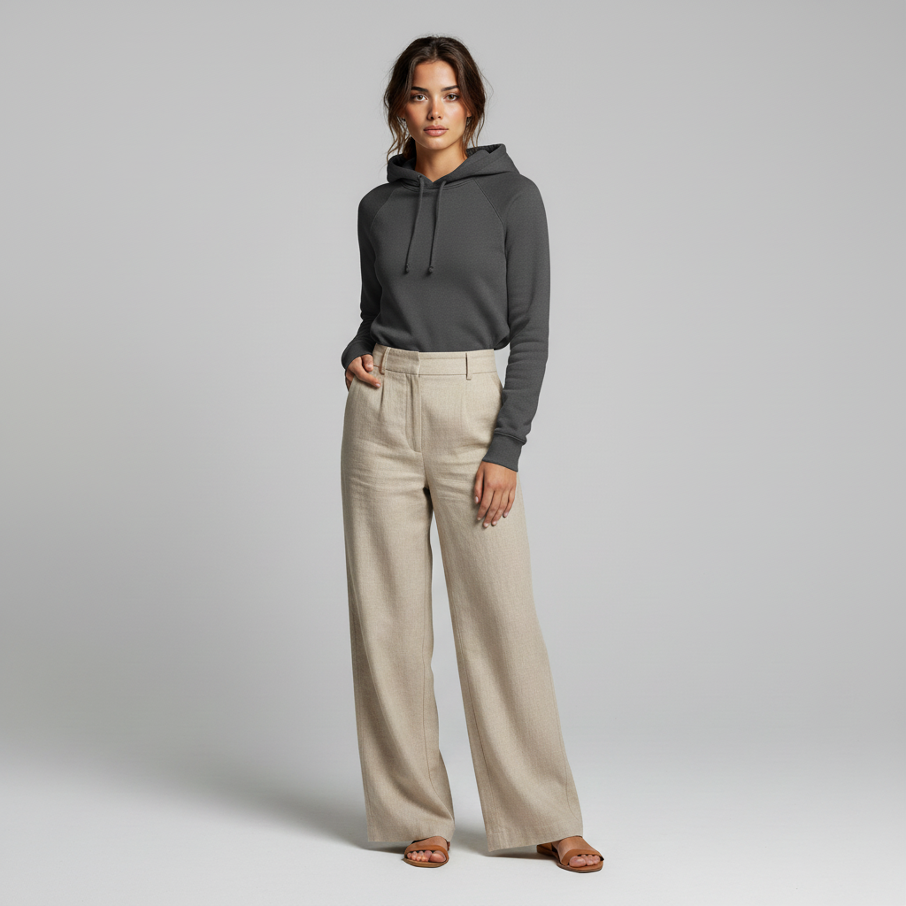 Gri Kapüşonlu Giydirilmiş